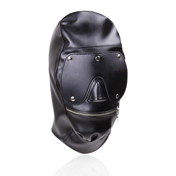 PU Leather Eye Mask with Open Mouth / Adult Erotic Gag Bondage for Couple - EVE's SECRETS